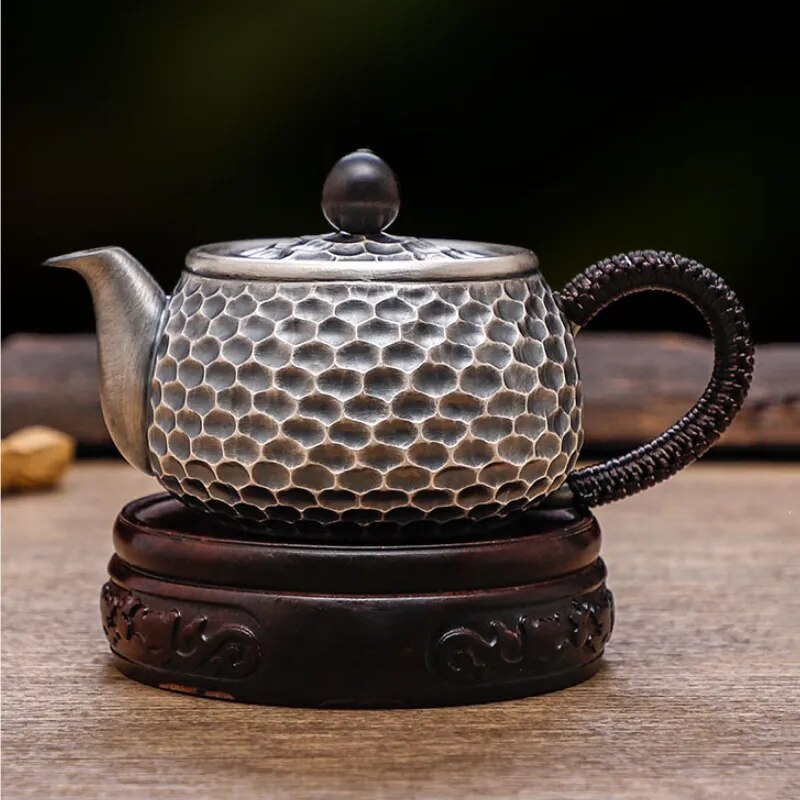 Honeycomb Shape Silver tea Pot