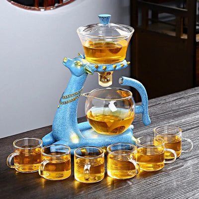 Kungfu Magnetic Water Diversion Glass Tea Set